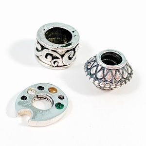 Silver Bracelet Beads, Pandora Compatible